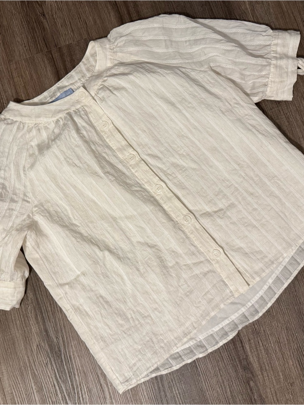 Women’s Antonio Melani Cream Button-Front Textured Blouse